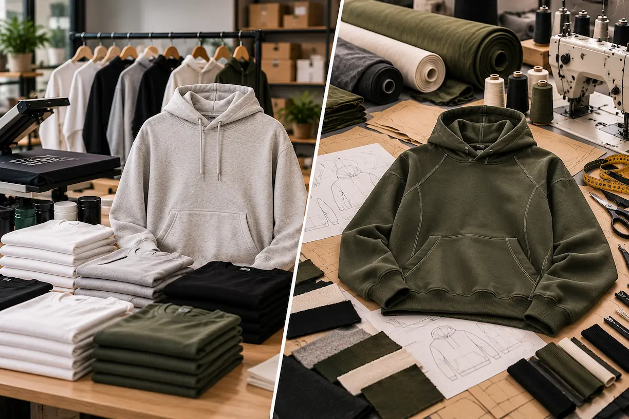 Blank Apparel vs Custom Manufacturing